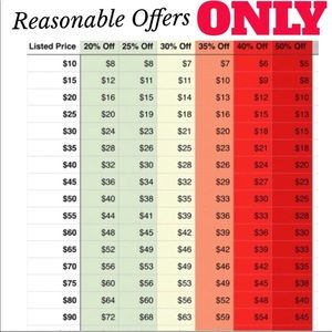 Reasonable offers welcome!